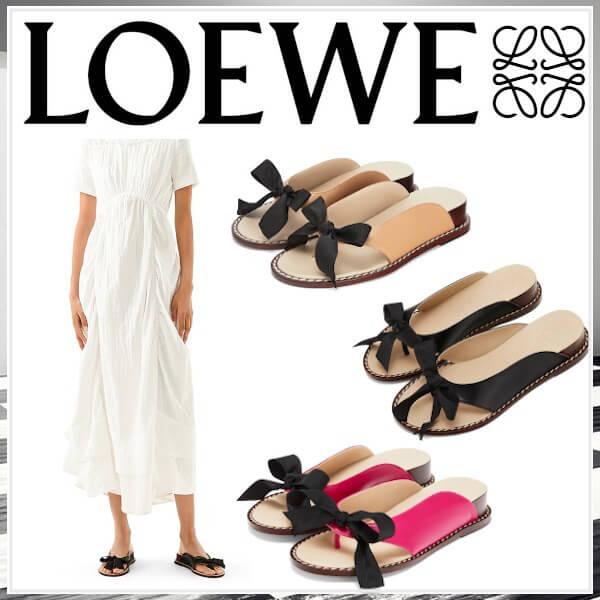 LOEWE サンダル スーパーコピー☆ ウェッジ Flip Flop ☆ 3色 453.10.353